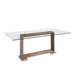 Dining table with Walnut wood base