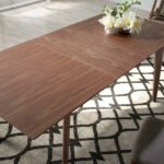 Walnut wood extendable dining table