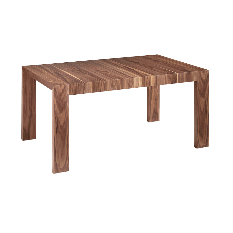 Walnut wood extendable dining table