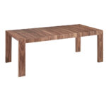 Walnut wood extendable dining table