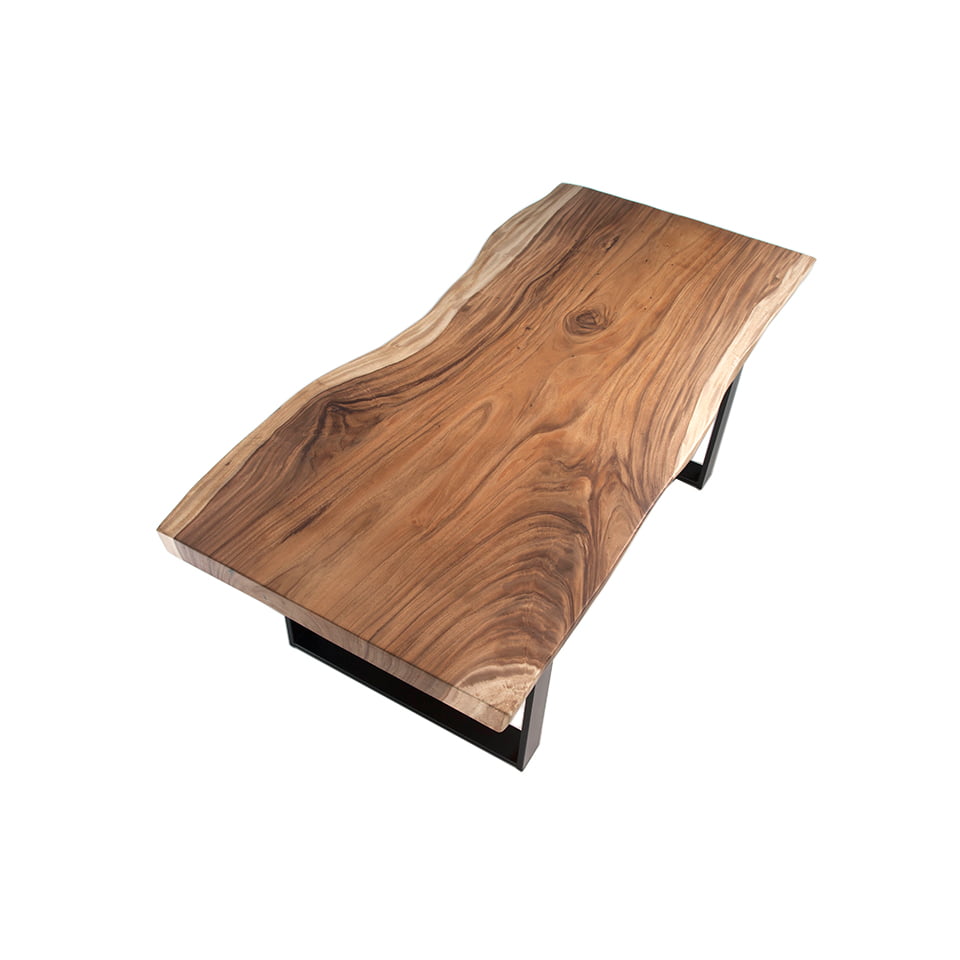 Suar Holz Esstisch und schwarzes Schmiedeeisen Suar Holz Esstisch und schwarzes Schmiedeeisen