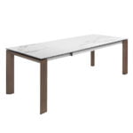 Porcelain and walnut wood dining table