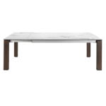 Porcelain and walnut wood dining table