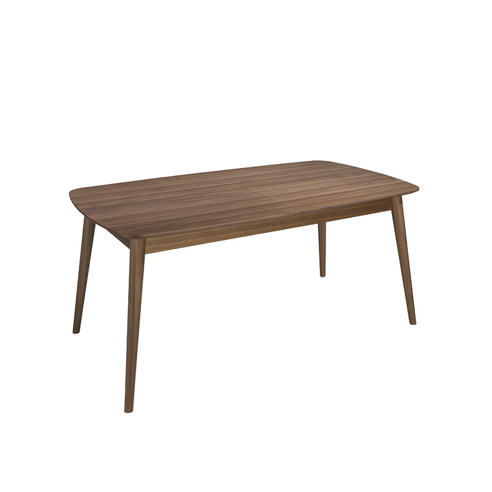 Walnut wood extendable dining table