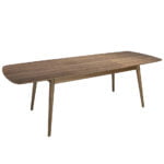 Walnut wood extendable dining table