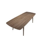 Mesa comedor extensible de madera nogal