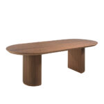 Mesa comedor madera chapada nogal