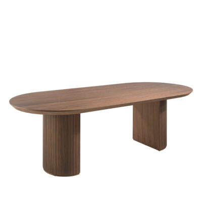 (Español) Mesa comedor ovalada medio punto nogal Dining table - Angel Cerda