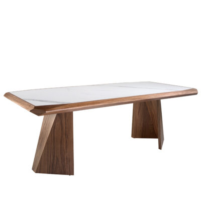 Escritorio nogal y acero pulido oscurecido Desk - Angel Cerda