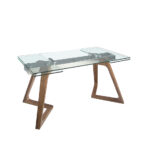 Mesa comedor extensible rectangular cristal templado