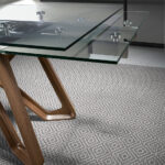 Rectangular tempered glass extending dining table