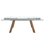 Mesa comedor extensible rectangular cristal templado