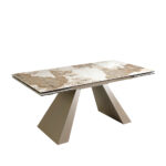 Mesa comedor extensible rectangular mármol porcelánico