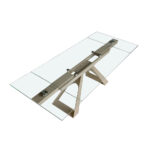 Mesa comedor extensible rectangular cristal templado