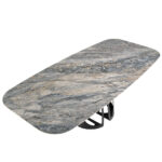 Oval Barrel porcelain marble dining table