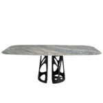 Oval Barrel porcelain marble dining table