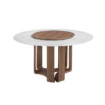 Round porcelain marble dining table