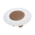 Round porcelain marble dining table