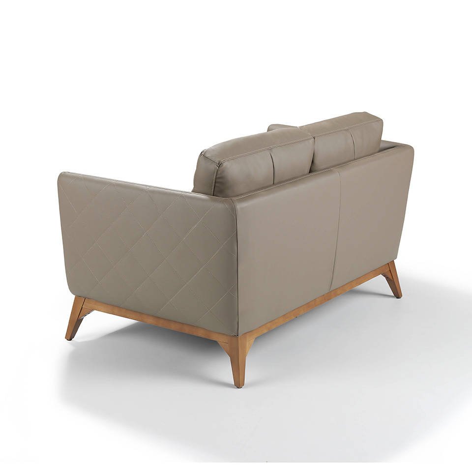 2-seat sofa upholstered in legs with walnut wood legs 2-seat sofa upholstered in legs with walnut wood legs