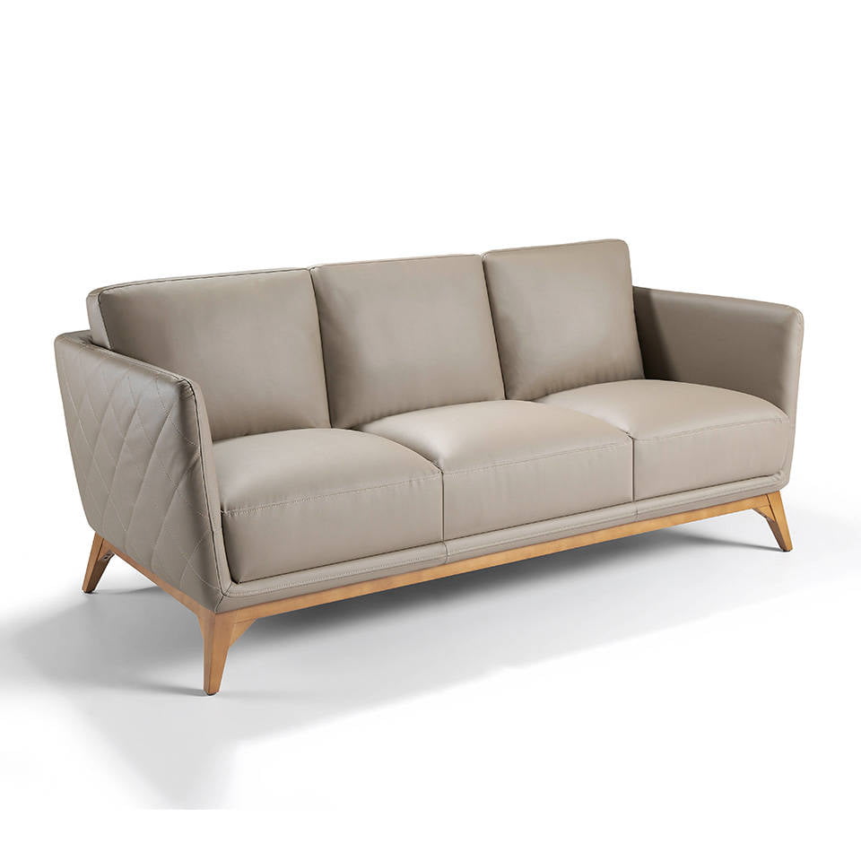 Upholstered sofa with solid walnut wood frame. Upholstered sofa with solid walnut wood frame.