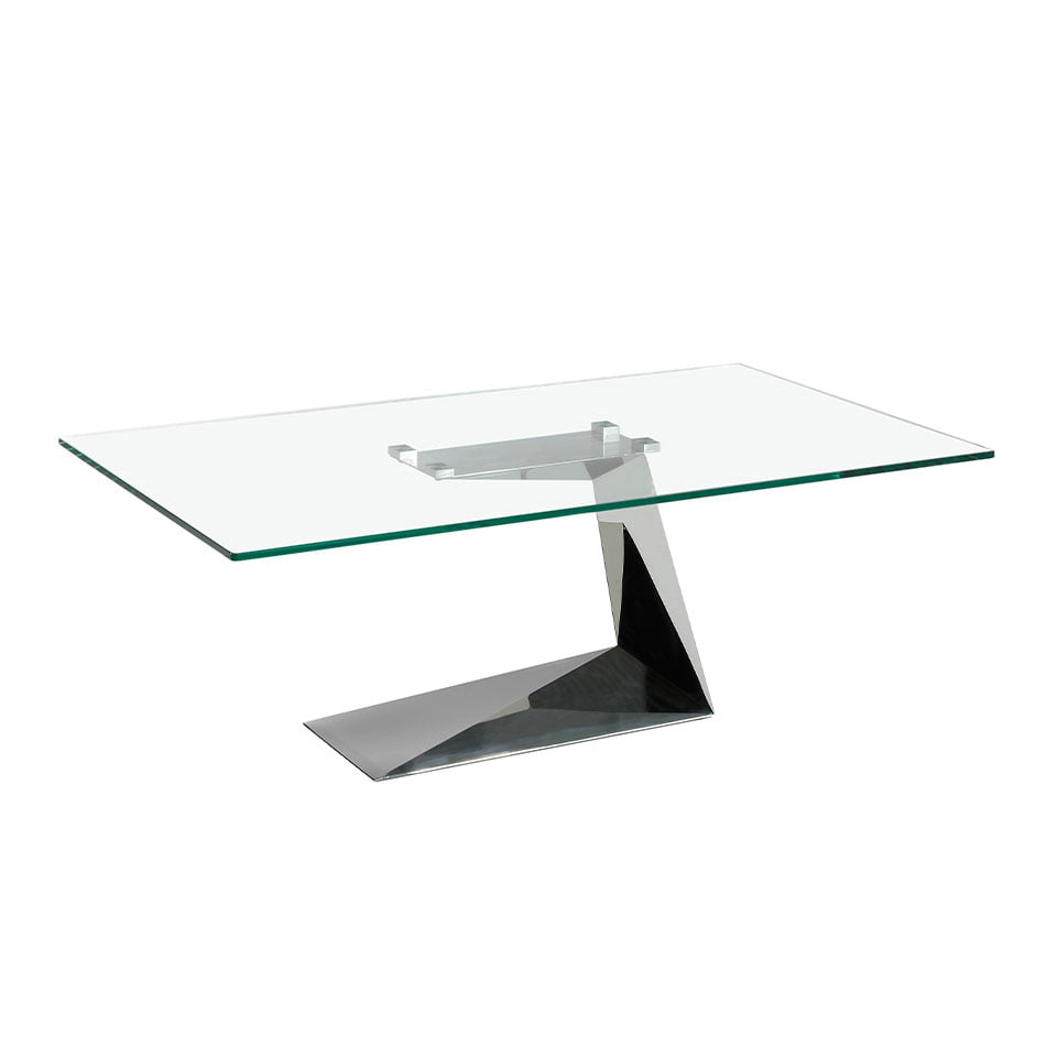 60.5x42.5x36 cm Fashion Commerce Tavolino in Vetro Temperato 