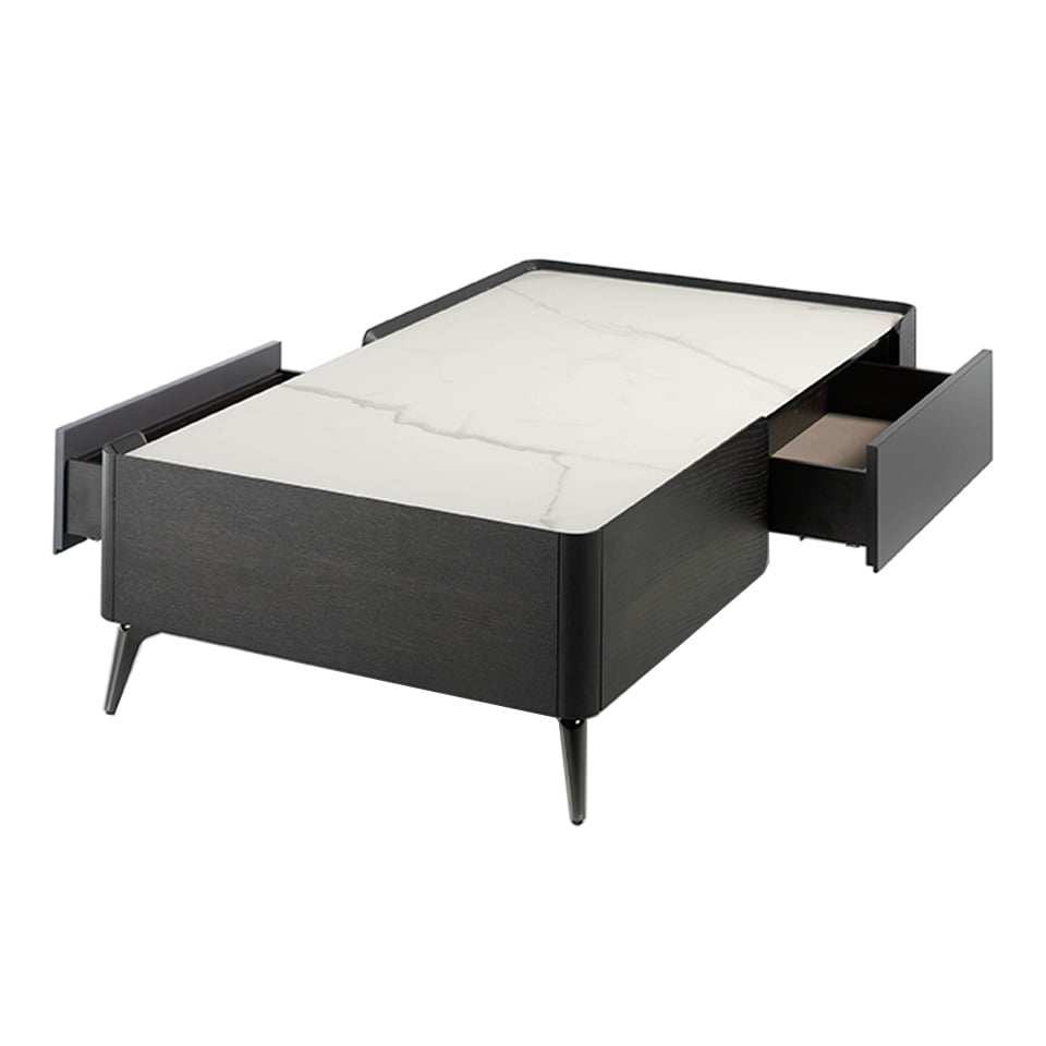 Wenge wood coffee table and porcelain marble Wenge wood coffee table and porcelain marble