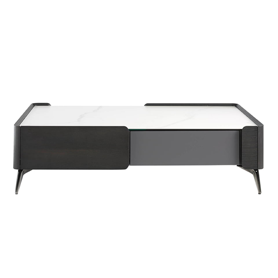 Wenge wood coffee table and porcelain marble Wenge wood coffee table and porcelain marble