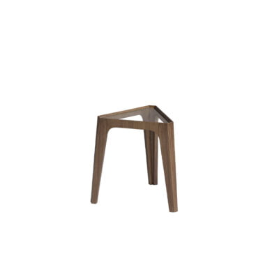 (Español) Mesa rincón triangular cristal templado y nogal Corner table - Angel Cerda