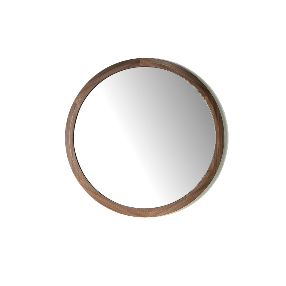 Mirror made of walnut-veneered wood Mirror made of walnut-veneered wood