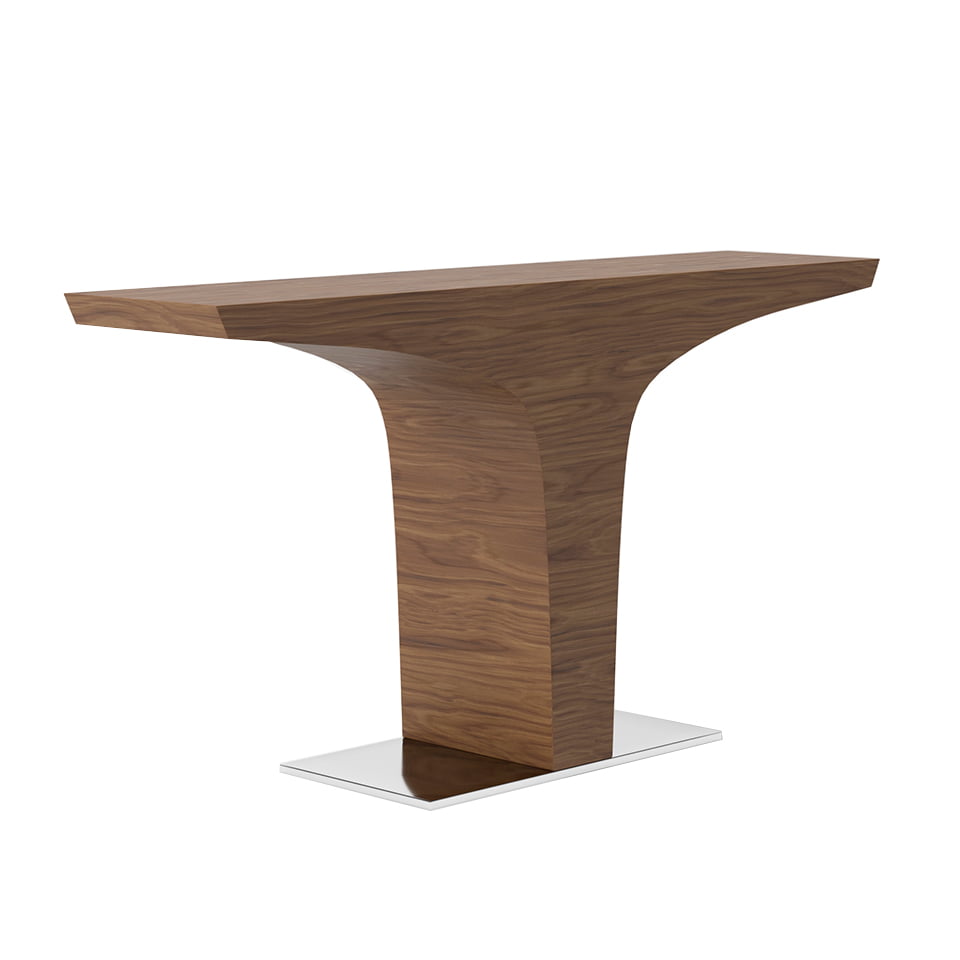 Walnut wood console