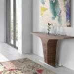 Walnut wood console