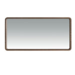 Walnut wood frame rectangular mirror