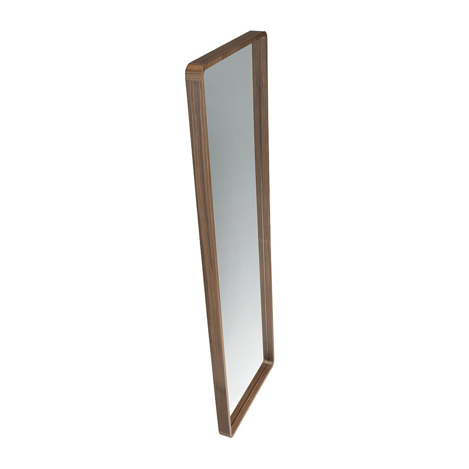 Walnut wood frame standing mirror