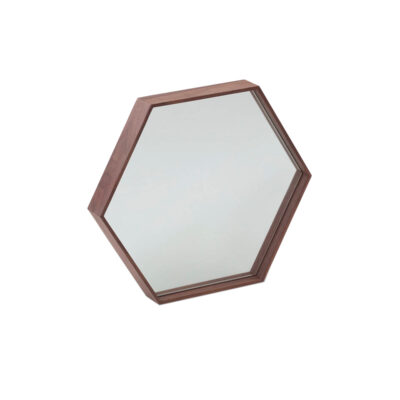 (Español) Espejo pared hexagonal nogal mirror - Angel Cerda