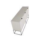 Pearl Gray wooden sideboard and black steel