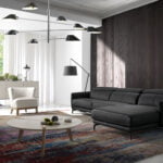 Pearl Gray wooden sideboard and black steel