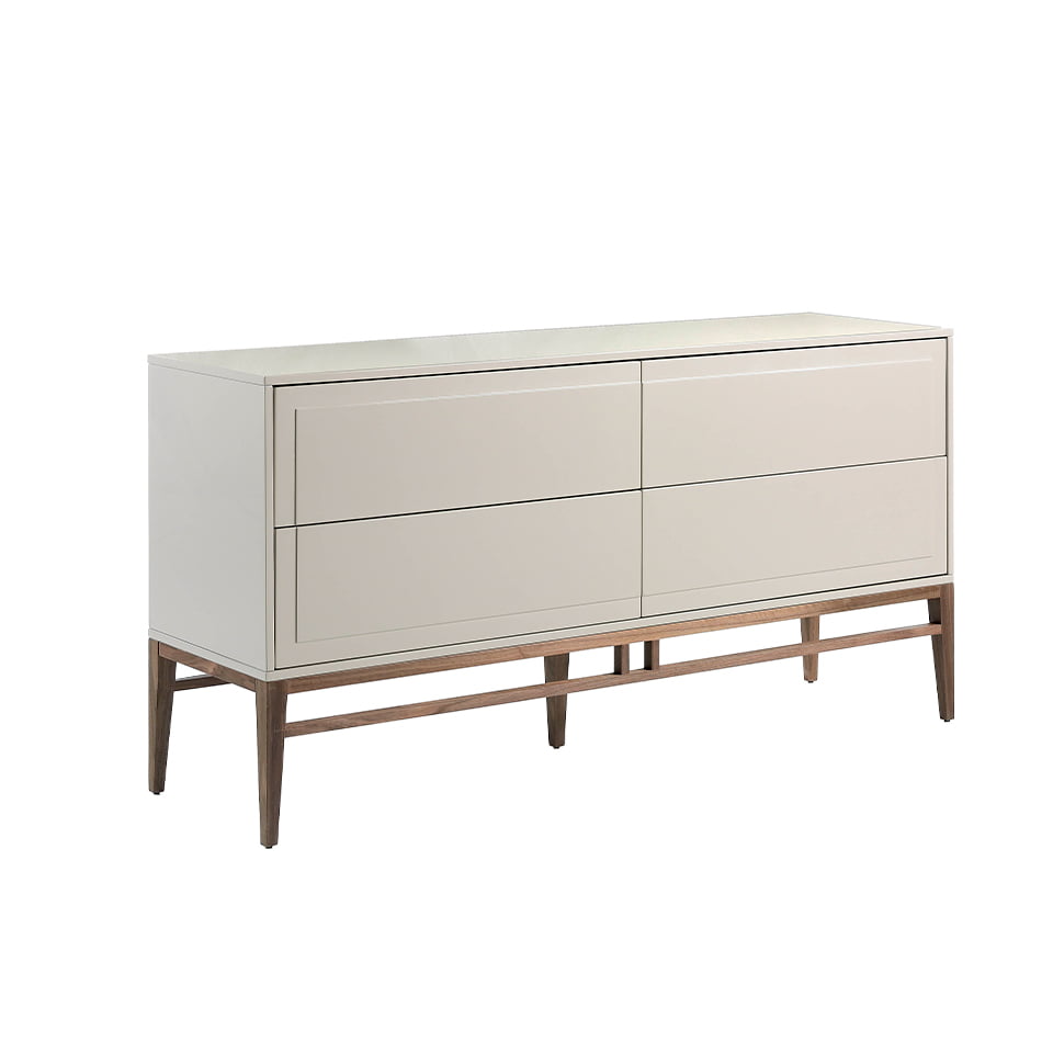 Niebla Holz Sideboard und Walnussholz Beine