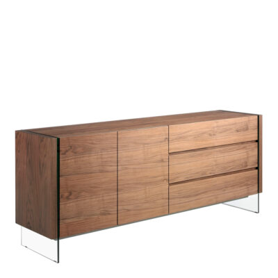 (Español) Aparador nogal y cristal templado sideboard - Angel Cerda