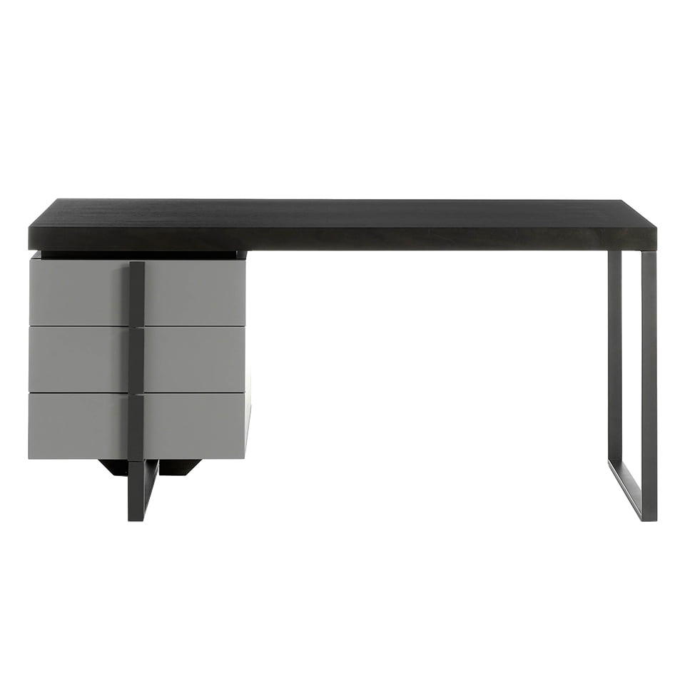 Office desk with lacquered DM side drawer Office desk with lacquered DM side drawer