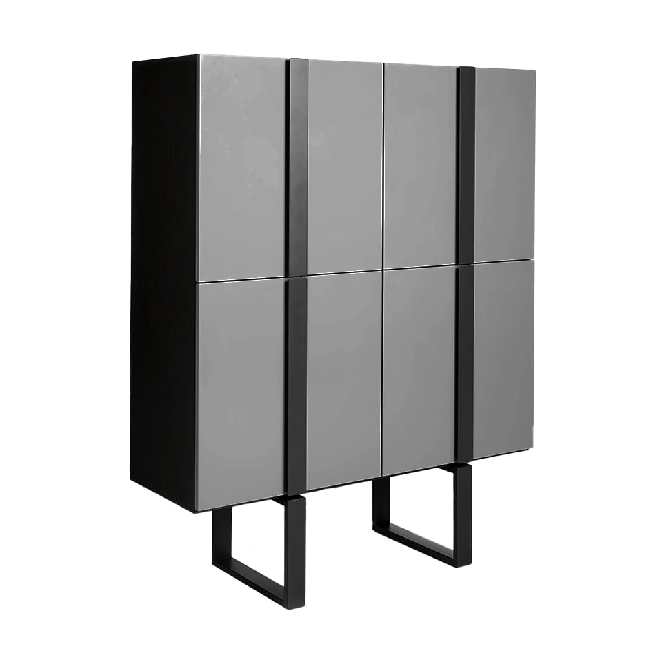 Sideboard sideboard in Tinto wood and dark gray steel Sideboard sideboard in Tinto wood and dark gray steel
