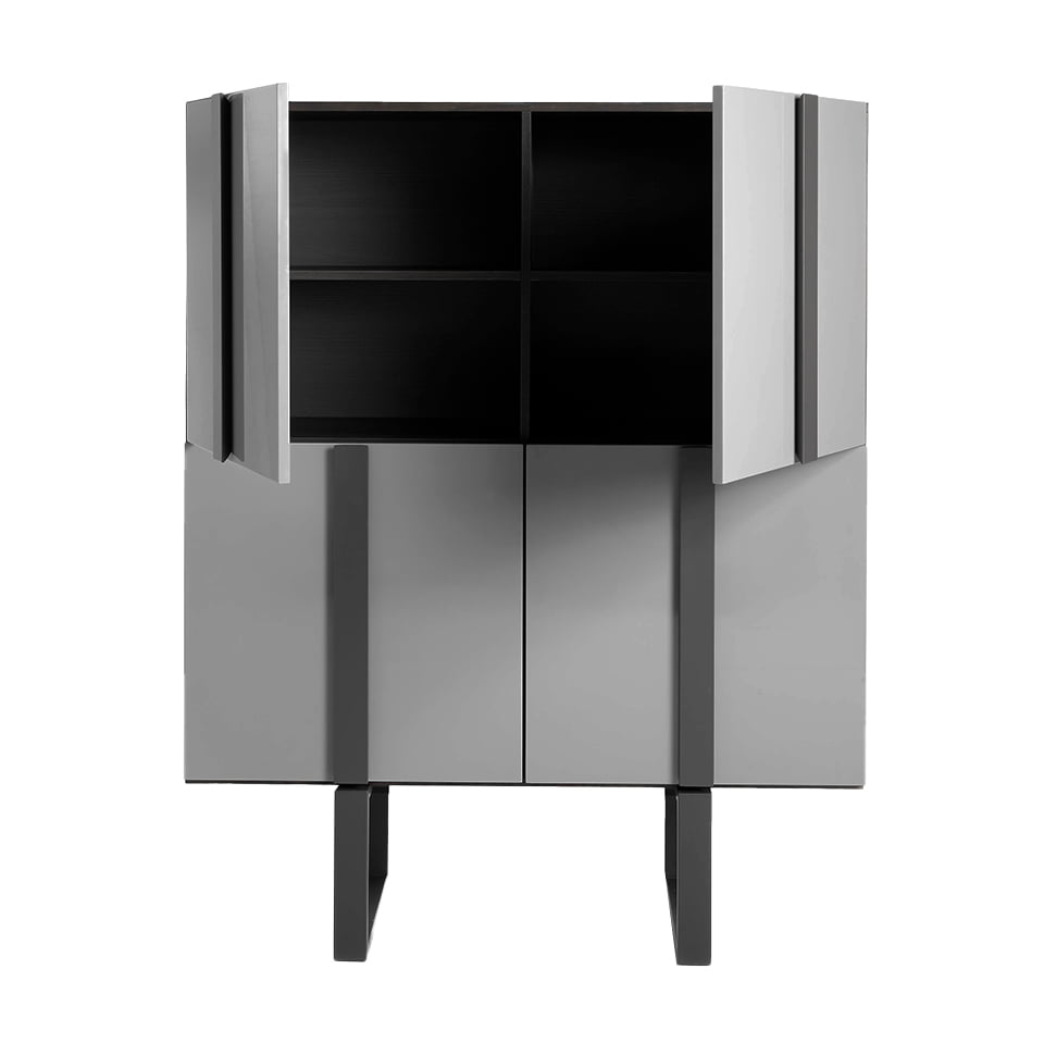 Sideboard sideboard in Tinto wood and dark gray steel Sideboard sideboard in Tinto wood and dark gray steel