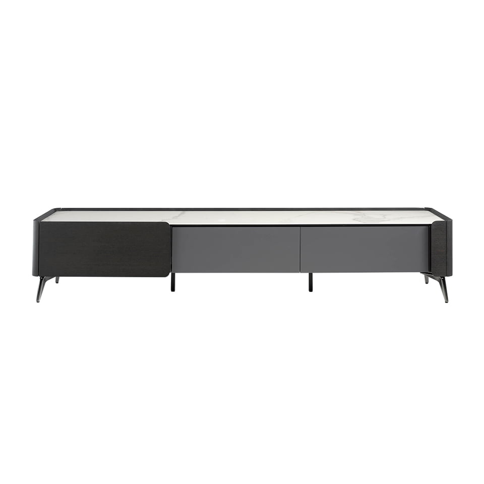Wenge wood and porcelain marble TV cabinet Wenge wood and porcelain marble TV cabinet