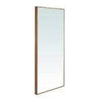 Miroir sur pied en bois, finition noyer naturel