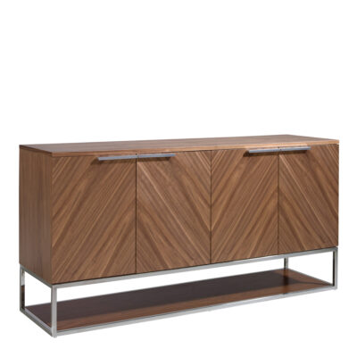 (Español) Aparador nogal y acero cromado Sideboard - Angel Cerda