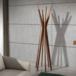 Walnut wood coat rack