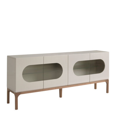 (Español) Aparador madera gris y nogal con iluminación interior Sideboard - Angel Cerda