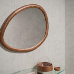 Organic walnut wall mirror