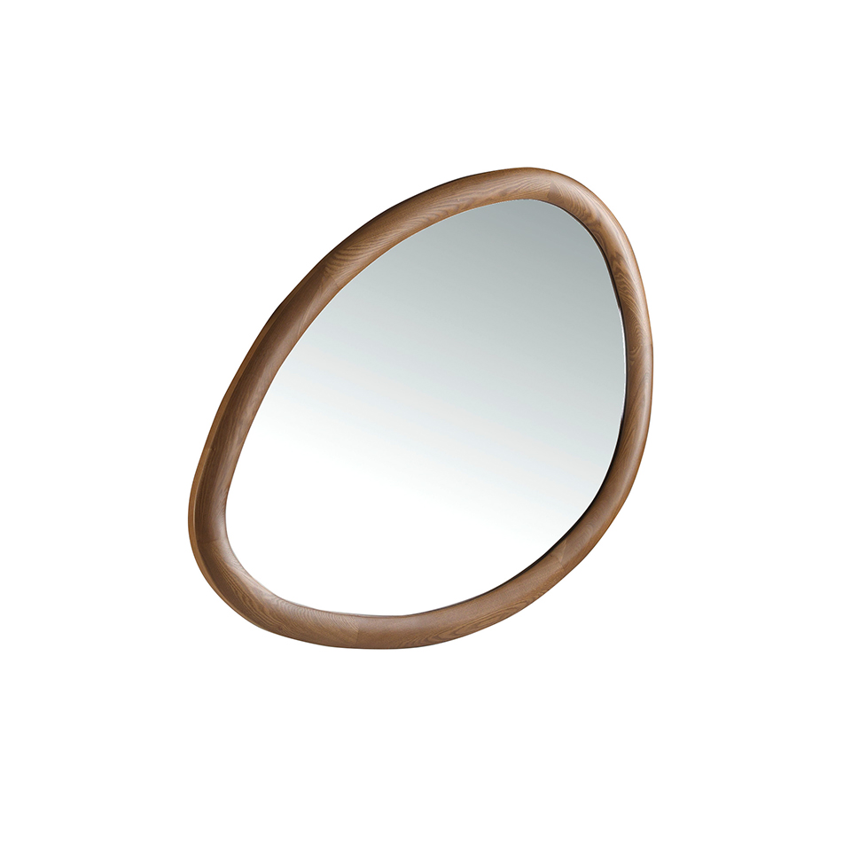 Organic walnut wall mirror