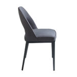 Chair upholstered in fabric with steel frame