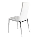 Chair upholstered in leatherette with chromed steel frame